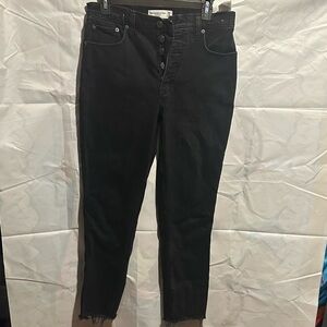 Abercrombie & Fitch Black Cropped Jeans